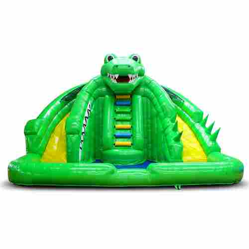 Надувной наземный аквапарк с бассейном «Веселый крокодил» 6*6*4 м