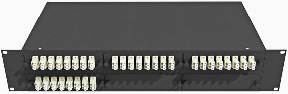 Кросс оптический стоечный  TopLAN КРС-Top-2U-64LC/U-OM2-BK