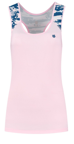 Женский топ теннисный K-Swiss Tac Hypercourt Advantage Tank 2 - cher blos melange/print