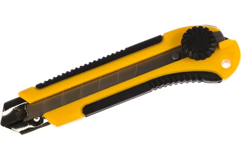 10326 Нож технический 25 мм усиленный прорезиненный, вращ. прижим