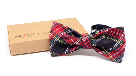 Дизайнерский галстук - бабочка (шотландская клетка)