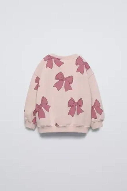 ZARA ХУДИ С ПРИНТОМ, ТЕЛЕСНО-РОЗОВЫЙ
