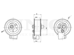 Ролик натяжной ремня ГРМ UNIO TNS-10211