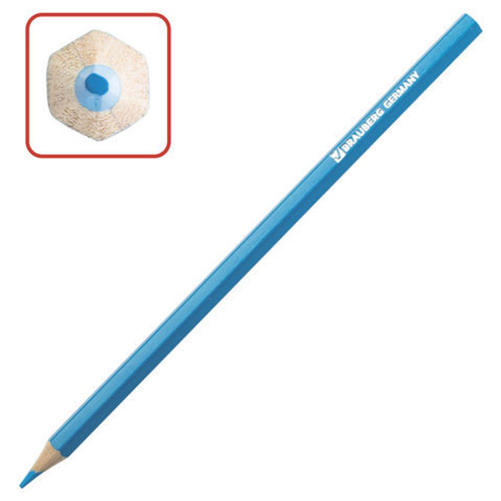 Карандаши цветные BRAUBERG "Star Patrol", 6 цветов, заточенные, картонная упаковка, 180519