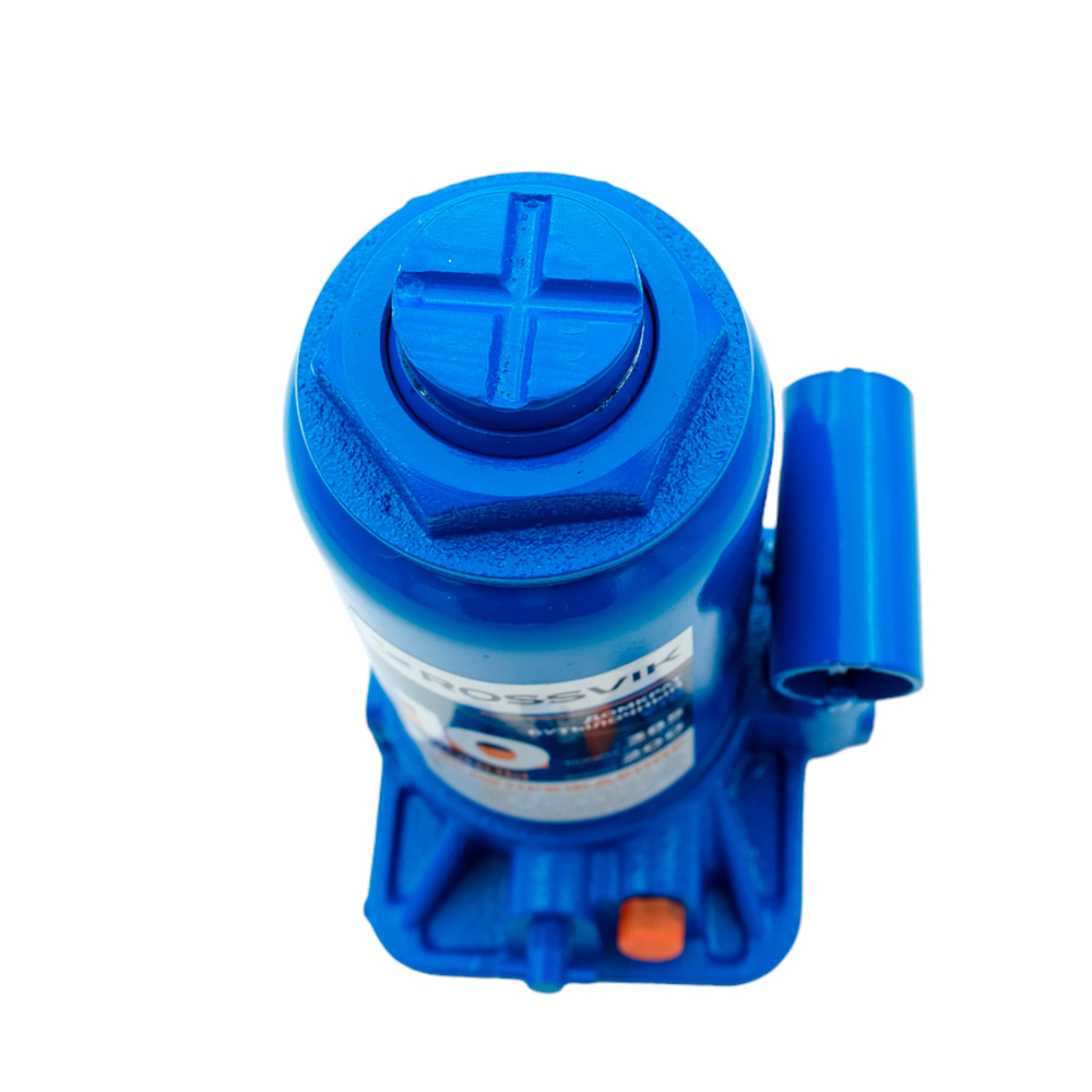 Домкрат бутылочный ROSSVIK V10, г/п 10,0 т, 200-385 мм, синий