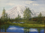 Картина "Пейзаж" с натуры. Масло. Холст на подрамнике. Размер 37x45 см.