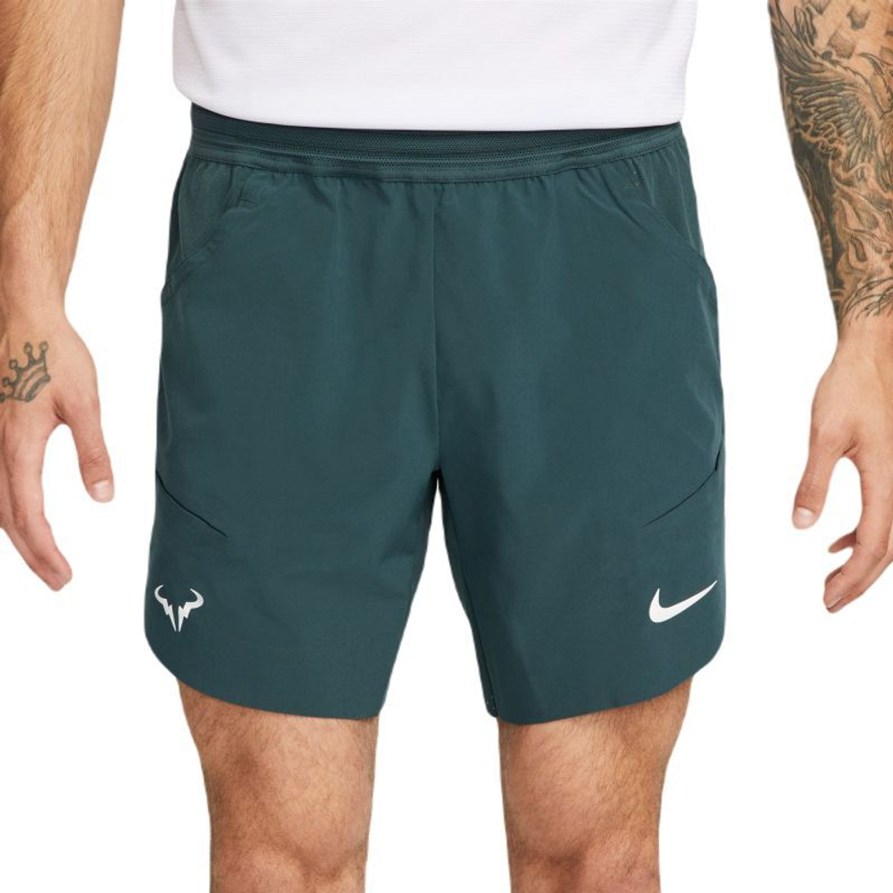 Мужские теннисные шорты Nike Dri-Fit Rafa Short - deep jungle/lime ice/white