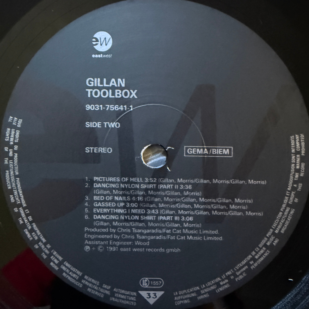 Gillan ‎– Toolbox (Германия 1991г.) Т