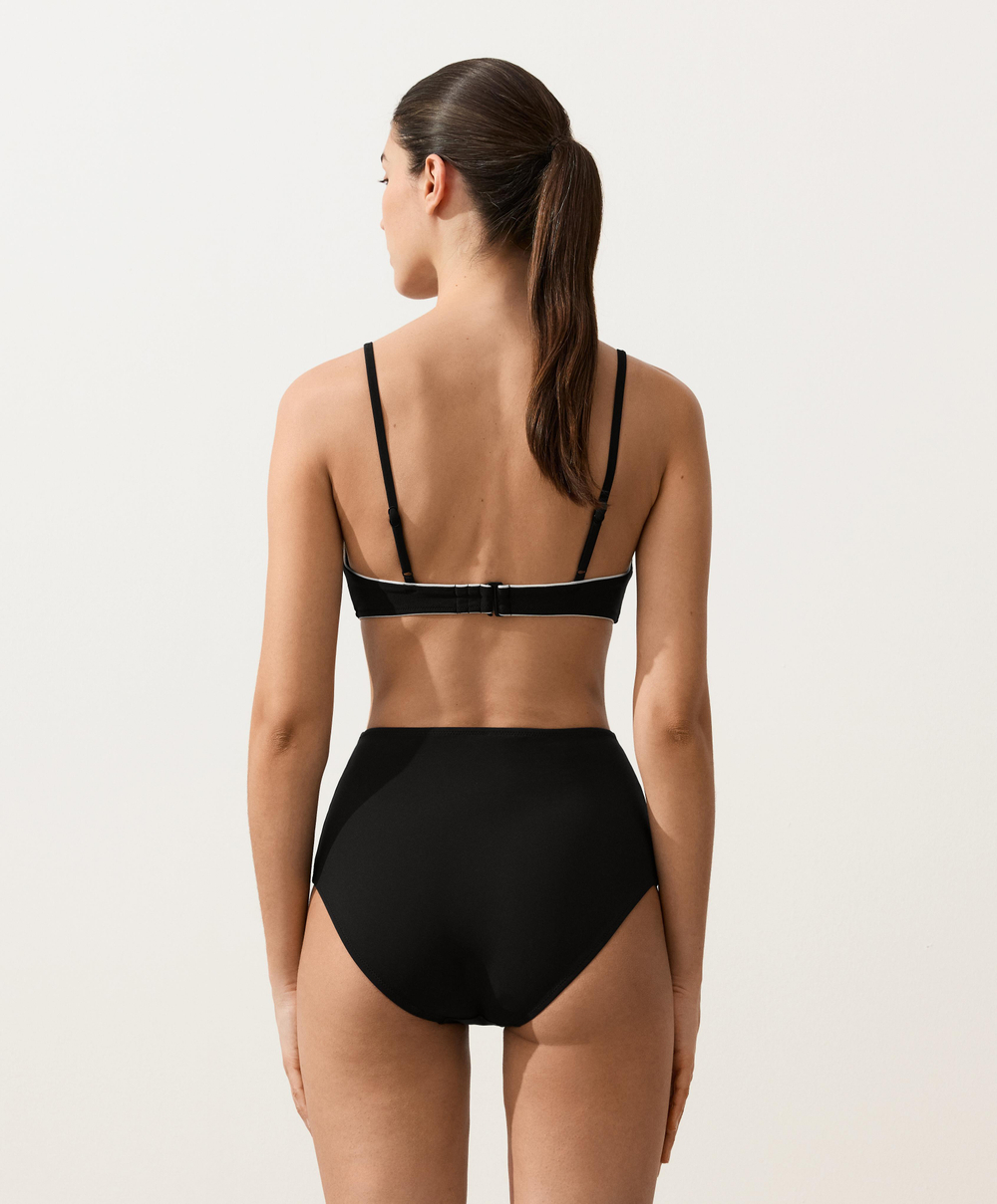 OYSHO Бикини-трусики с высокой посадкой, черный