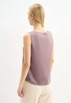 Топ с V-образным вырезом мокко мусс