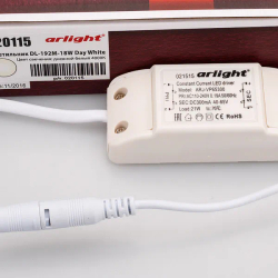 Светильник DL-192M-18W Day White (Arlight, IP40 Металл, 3 года) 020115