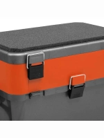 Ящик рыболовный зимний для хранения снастей серый/оранжевый