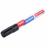Маркер-краска лаковый EXTRA (paint marker) 4 мм черный усиленная нитро-основа BRAUBERG (12 штук в упаковке)