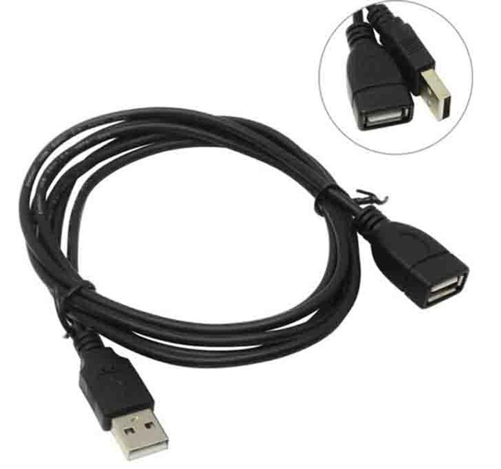 Кабель-удлинитель USB мама - USB папа ENERGY POWER (черный) 1,5м