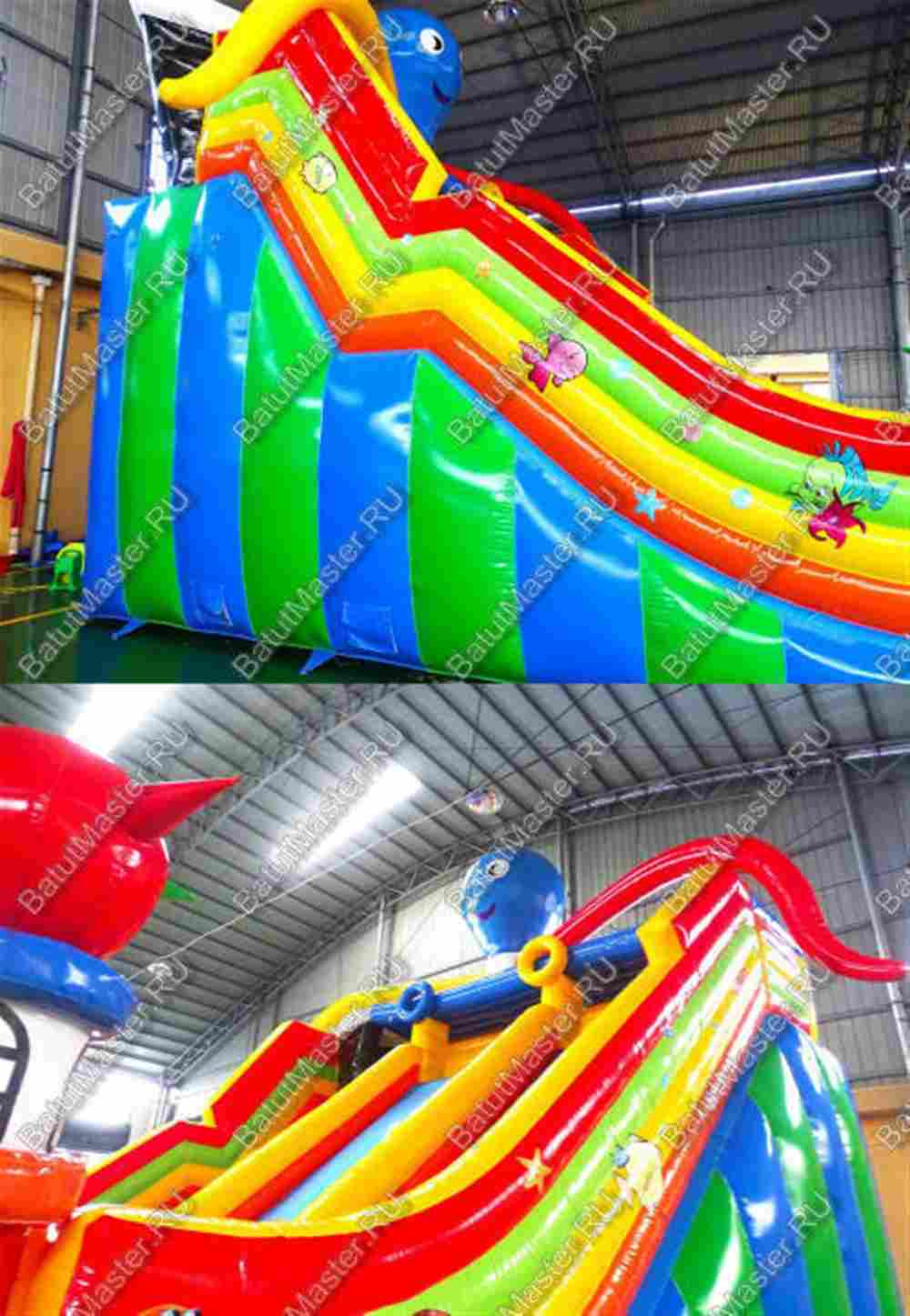 Коммерческий надувной батут "Осьминоги и драконы" 18*8*7 м