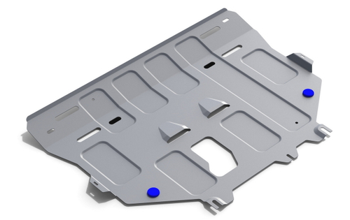 Защита картера и КПП Rival для Ford Kuga II (V - 1.6; 2.5) 2013-2017/Ford Kuga II рестайлинг (V - 1.5 (150 л.с.) Ecoboost; 2.5) 2016-2019, штампованная, алюминий 3 мм, с крепежом, 333.1860.1