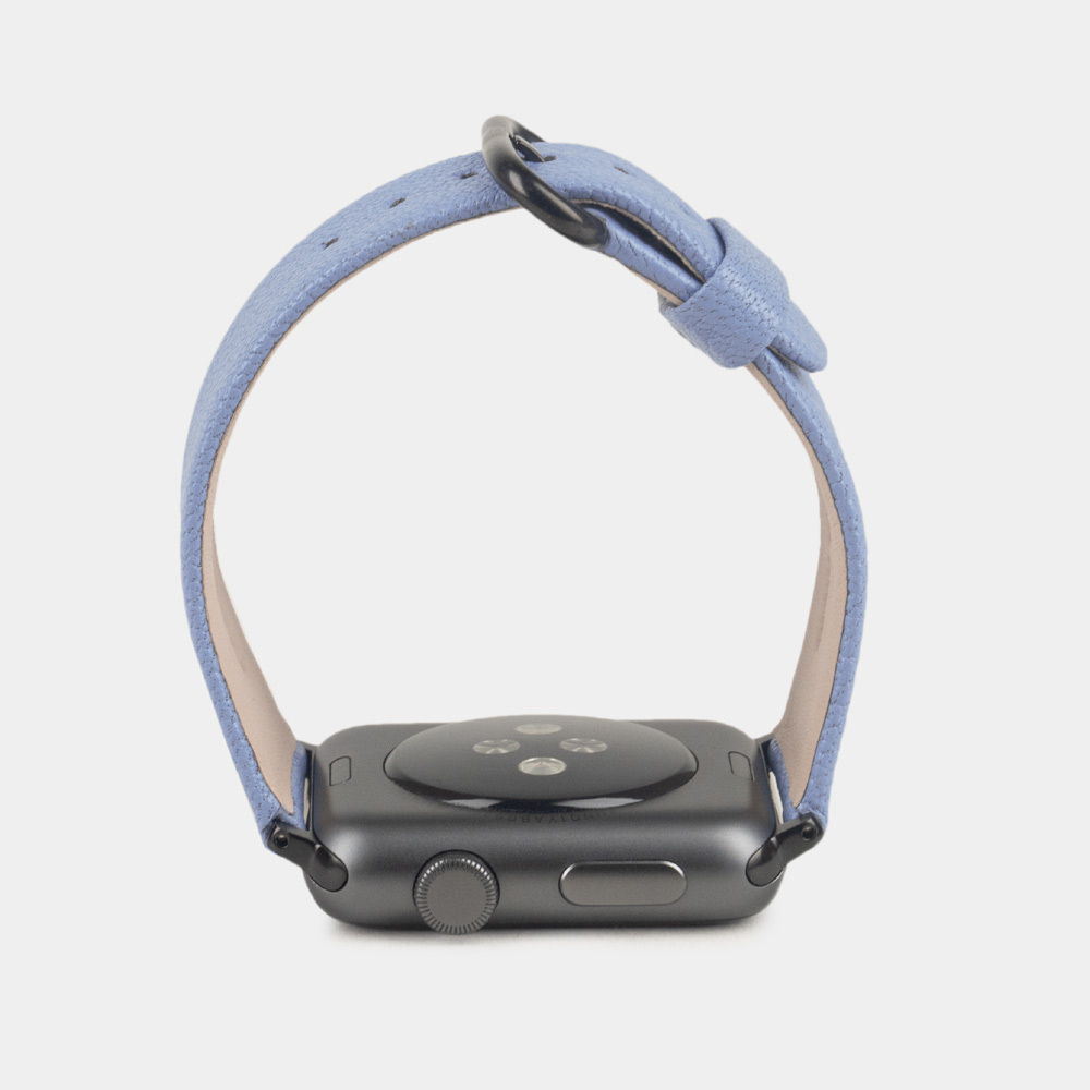 Ремешок для Apple Watch 44/45/46 mm из кожи козы, василькового цвета