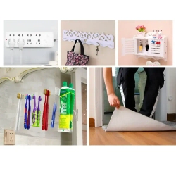 Двухсторонний нано скотч многоразовый прозрачный 3 метра, крепеж без следов