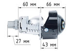 Билед модули Aozoom A19, 3.0 дюйма, 5500K, 58W/50W, крепление 3R и съемное гаечное (комплект, 2шт)