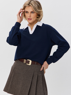 Джемпер с воротником поло