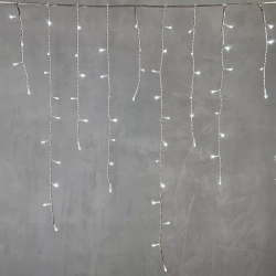 Светодиодная бахрома 5*0,9 м., 348 белых LED ламп, силиконовый прозрачный провод, Beauty Led (ECC348-10-2W)