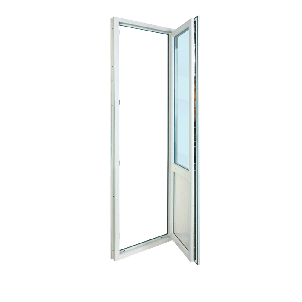 Пластиковая дверь балконная со стеклом поворотная