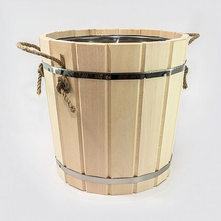 Запарник с нерж. вставкой, липа, 15 л ЛТ-16