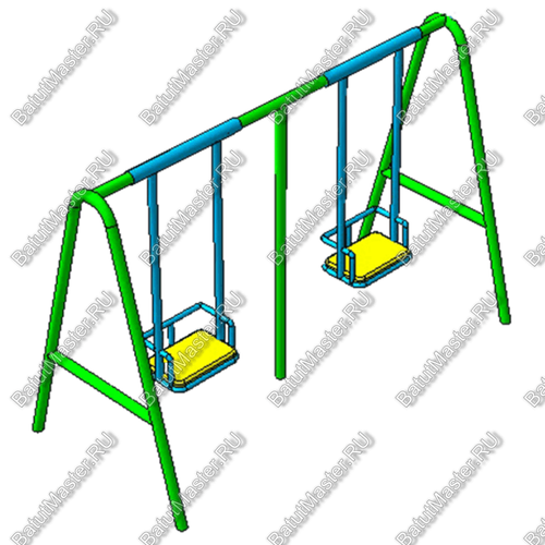 КАЧЕЛИ ДВОЙНЫЕ НА ЦЕПЯХ