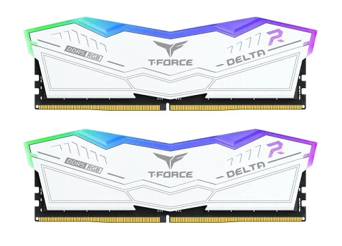 Оперативная память 32GB Kit (2x16GB) 6200MHz DDR5 Team Group DELTA RGB UDIMM 49600MB/s CL38 1.25V FF4D532G6200HC38ADC01 White
