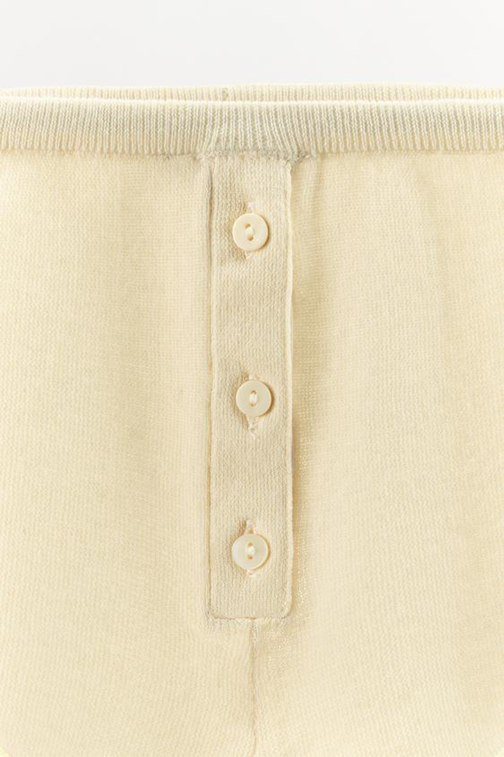 ZARА МИНИ-ШОРТЫ ИЗ ХЛОПКА С ПУГОВИЦАМИ, ЭКРЮ