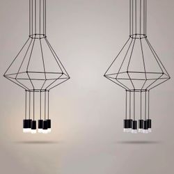 Подвесной светильник Via Wireflow polyhedral 0307 Pendan Light