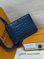 Зажим для денег Louis Vuitton из кожи крокодила