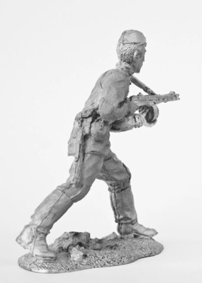 Оловянный солдатик Автоматчик РККА. Атака. (№ 5)