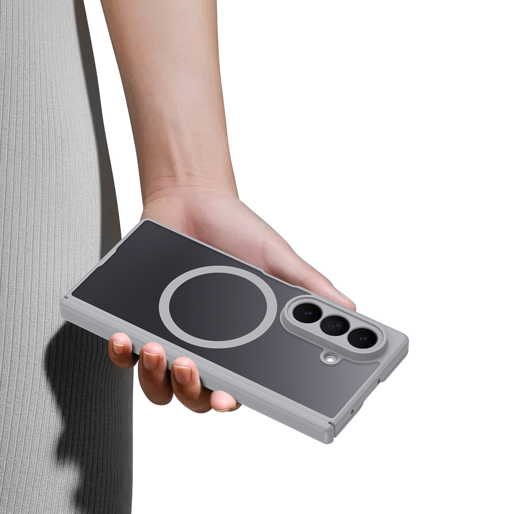Усиленный чехол серого цвета с MagSafe для Samsung Galaxy Z Fold 8 Ultra, серия Expn Series Magnetic от Dux Ducis