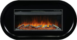 Каминокомплект Ellipse - Черный (ширина 1450 мм) с очагом Vision 42 LOG LED