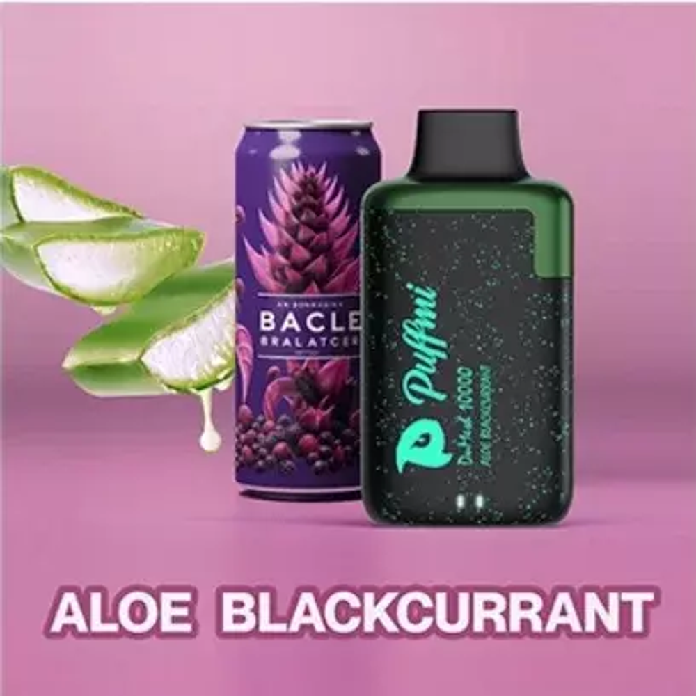 Puffmi 10000 Aloe blackcurrant Алоэ-чёрная смородина купить в Москве с доставкой по России