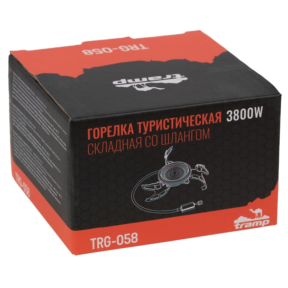 Горелка туристическая со шлангом Tramp Firebird TRG-058  нержавеющая сталь