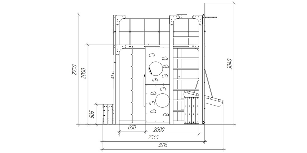 Детская площадка Савушка КУБ-2 (Махагон) с подушками