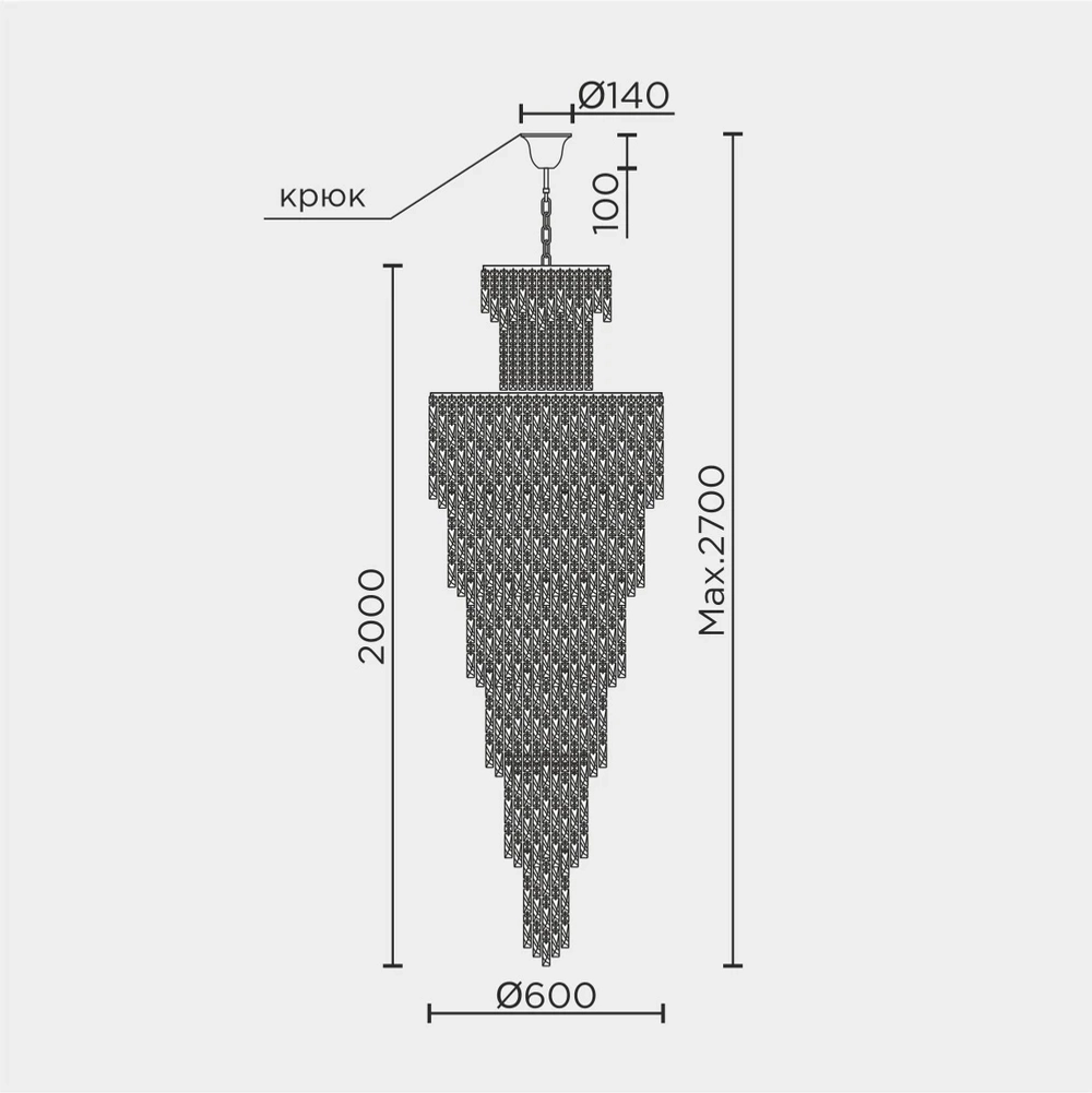 Каскадная люстра Modelux ML.977.47 CR