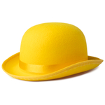 Шляпа Котелок, фетр, Желтый, 56-58 разм.