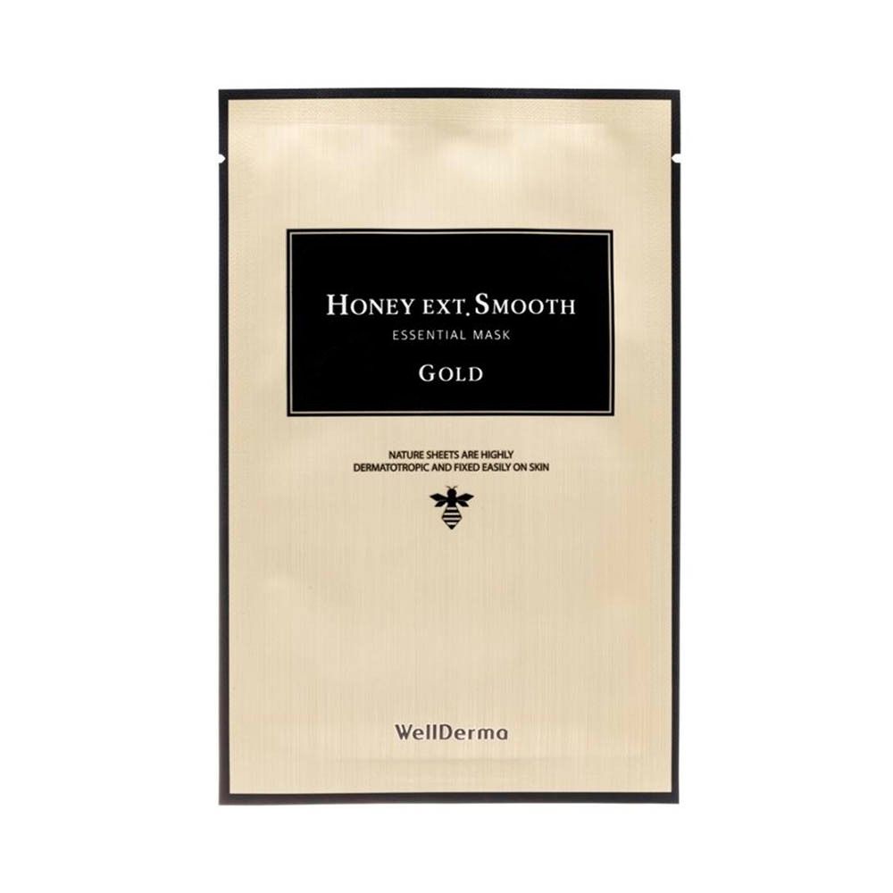 Тканевая маска с золотом и медом WELLDERMA Honey Ext Smooth Essential Mask