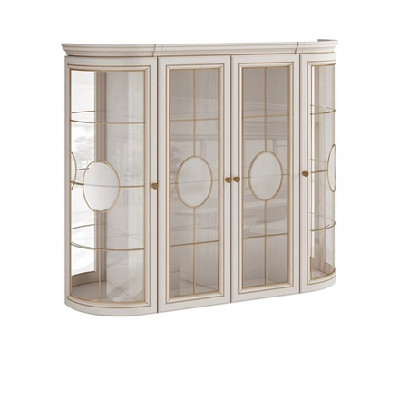 SILVIA Надстройка четырехдверная на комод с боковыми зеркалами МКС 124-09 с2