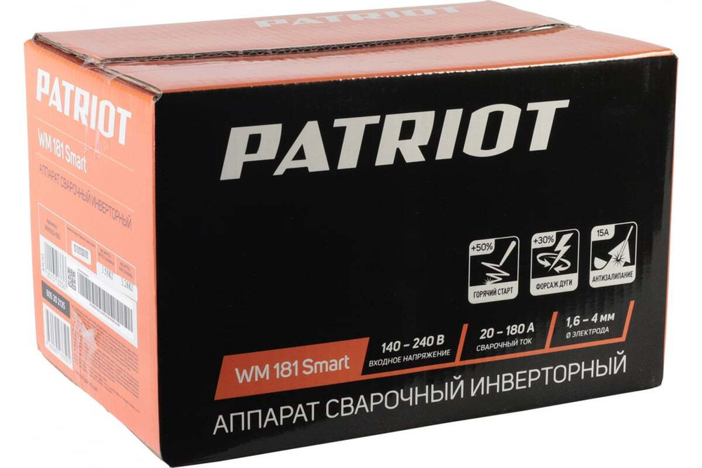 Сварочный аппарат PATRIOT WM 181Smart MMA 605302135