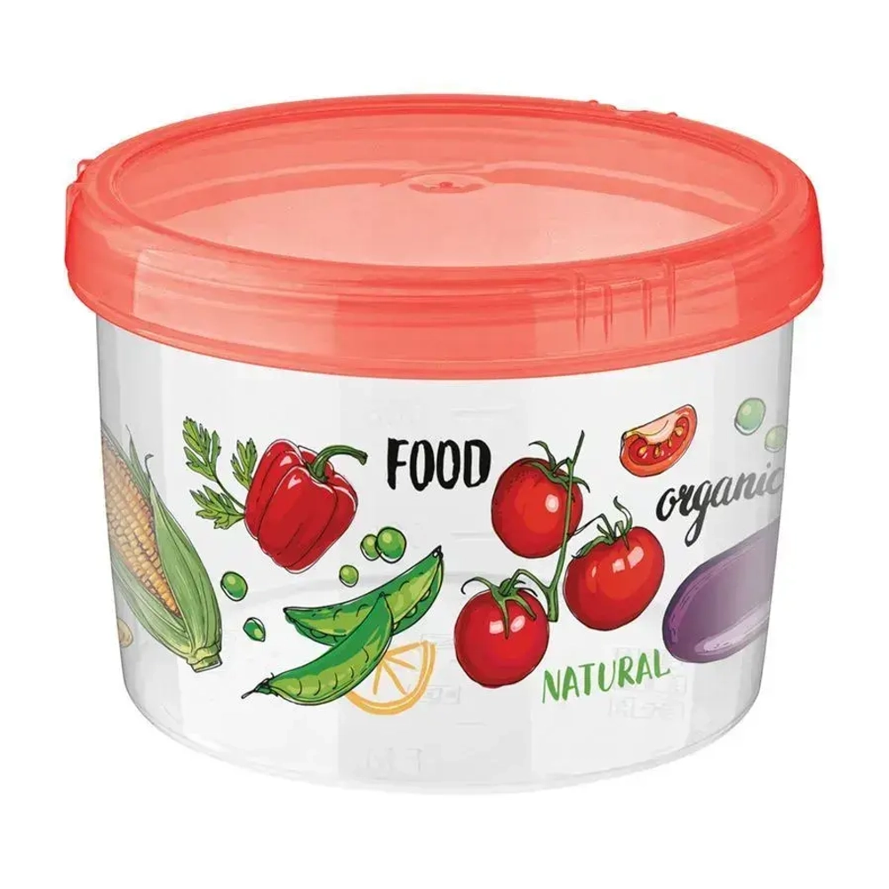 Банка с завинчивающейся крышкой 0,75л с декором (бесцветный)