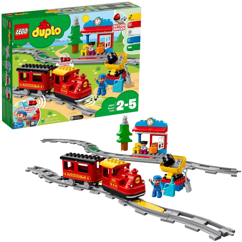 Конструктор LEGO DUPLO Town 10874 Поезд на паровой тяге