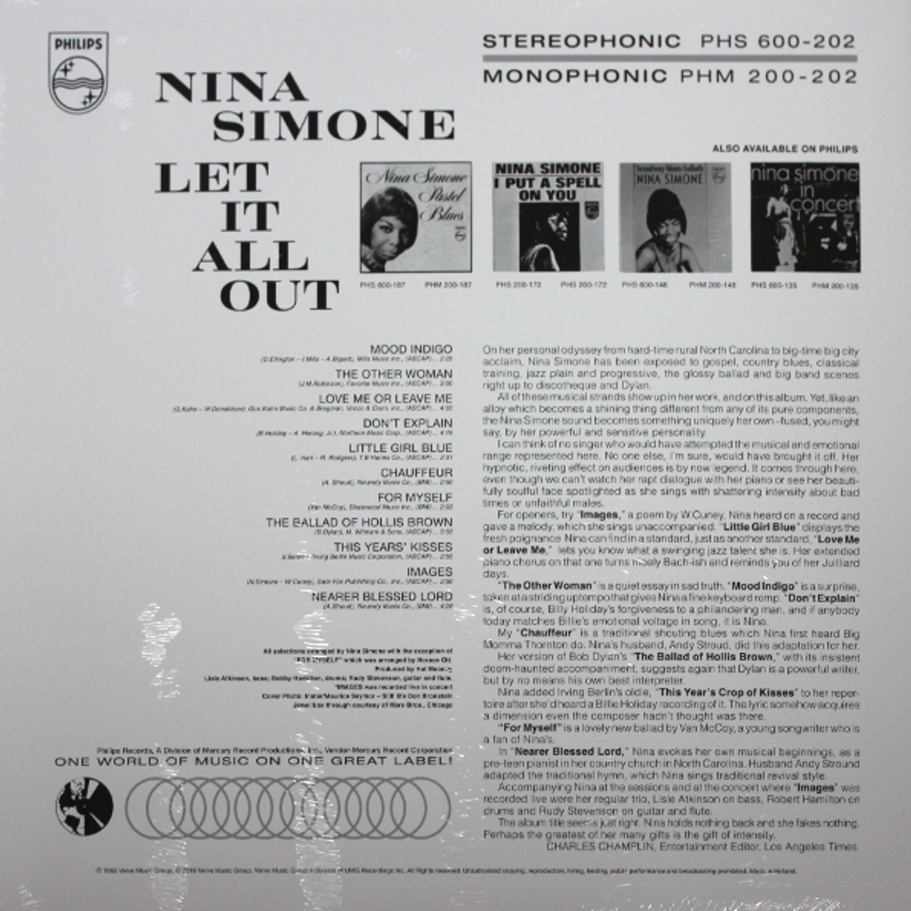 Nina Simone / Let It All Out (LP)