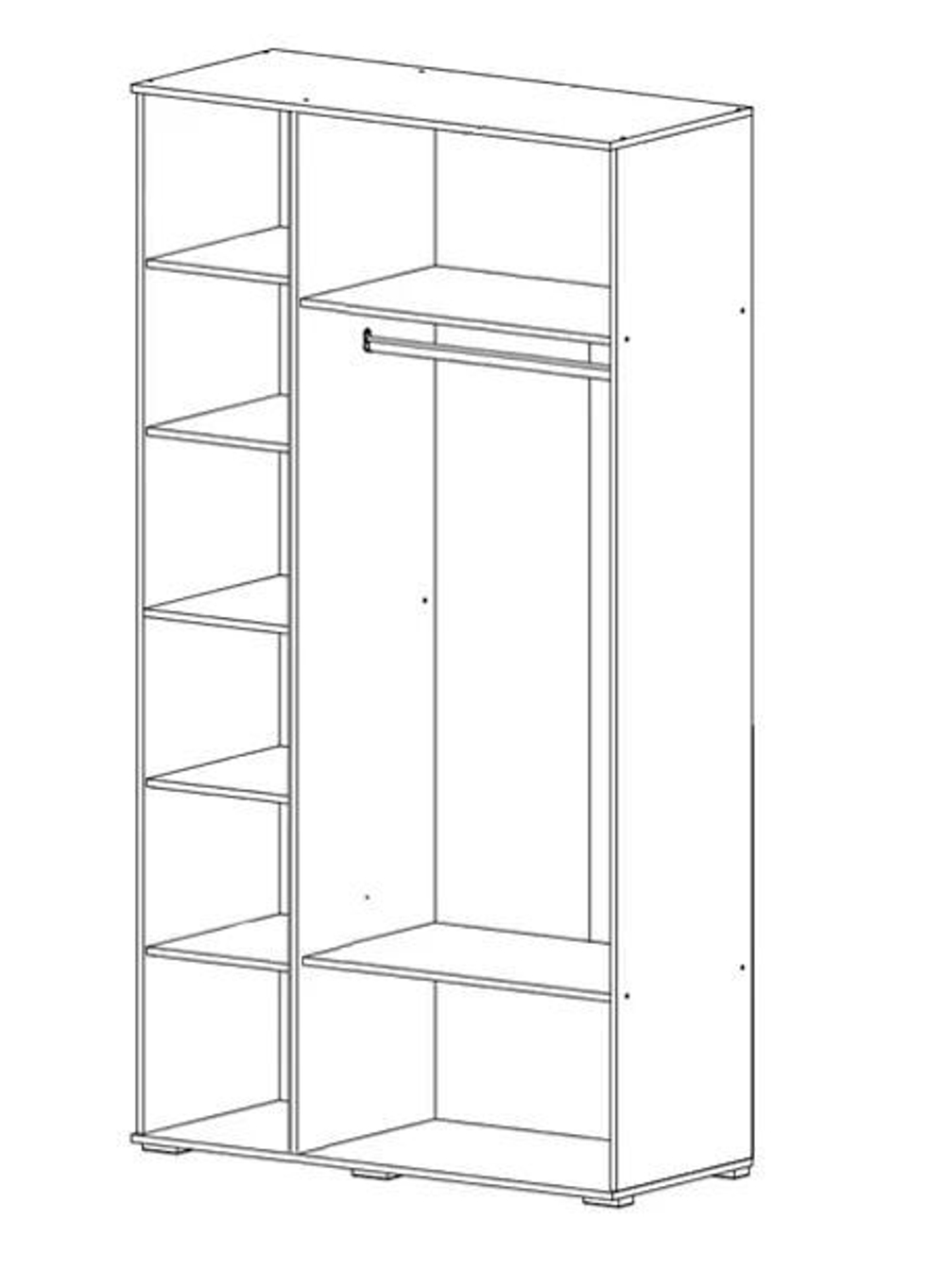 Шкаф 2-х створчатый Норд 800 дуб крафт