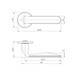 Ручка раздельная R.ARC.R52.EXTRA CP-8 хром