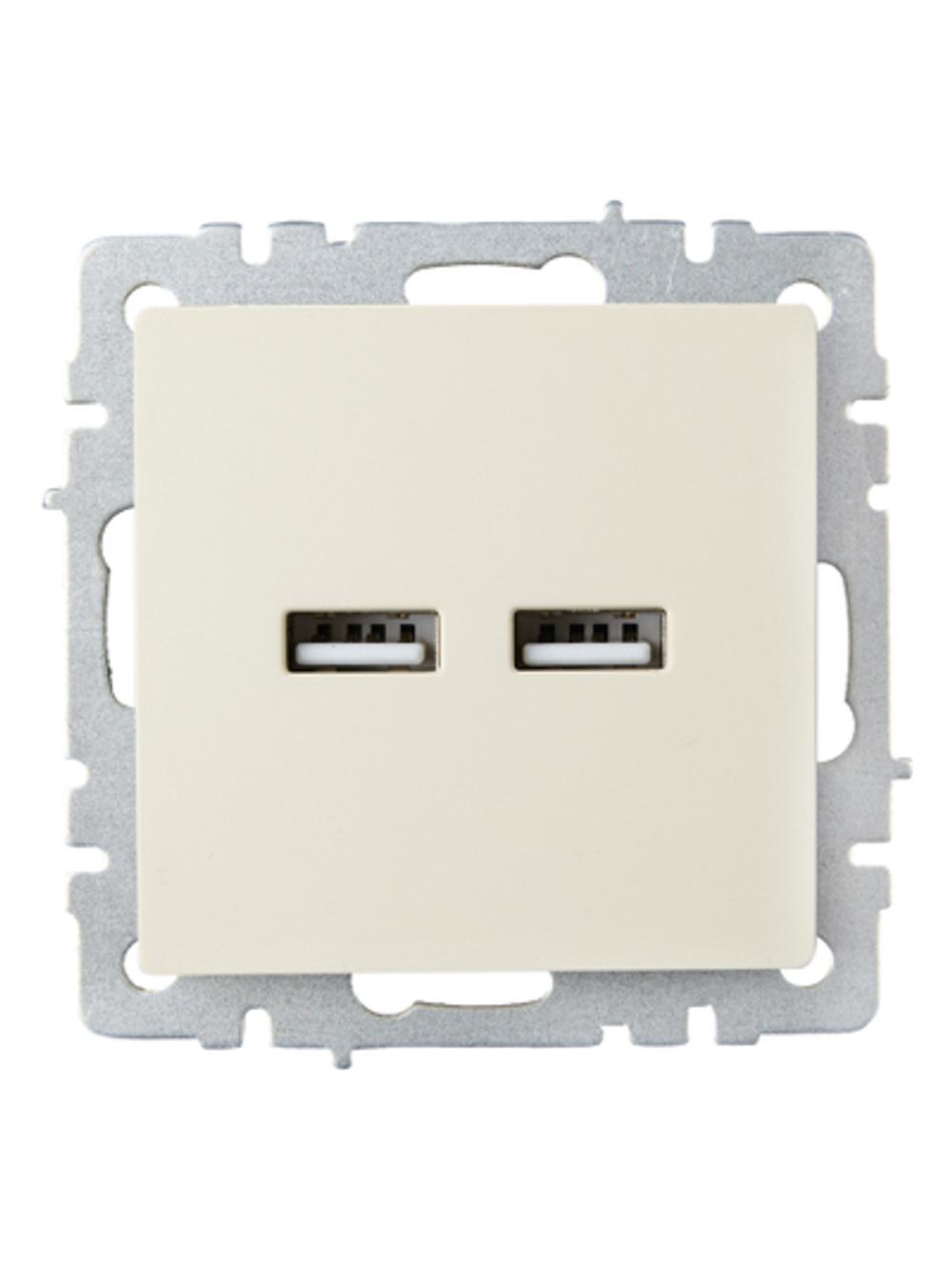BRITE Розетка USB A+A 5В 3,1А РЮ10-1-БрКр бежевый IEK
