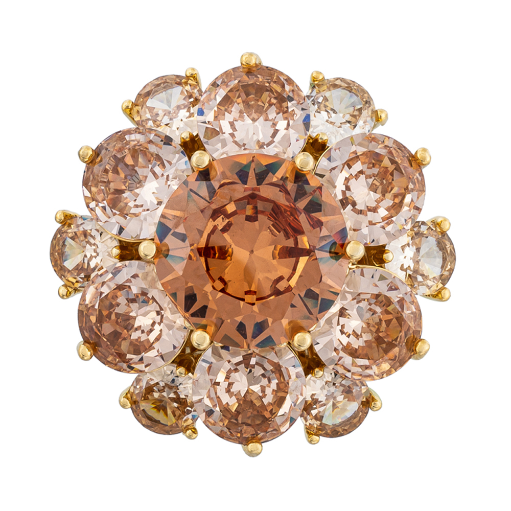 Брошь Fiore Luna Кристалл Zircon + магнит XR12099A3 BR/G